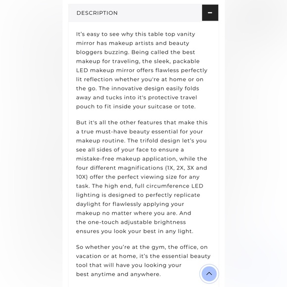 New without box- Marcy McKenna Ultimate Home Travel Beauty Makeup Mirror. - Picture 5 of 5